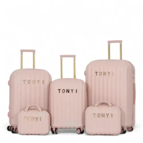 طقم من 5 قطع باللون الوردي