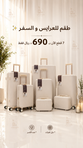 طقم لدبش العرايس والسفر من 7 قطع