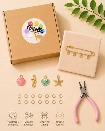 Box made brooch for person