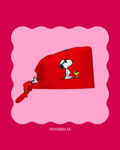 Snoopy Red Surgical Cap