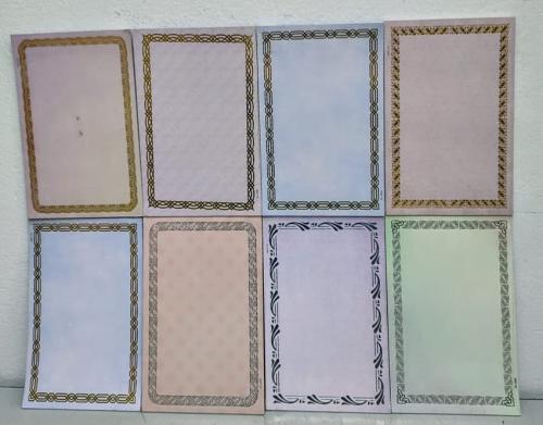 شهادات مقوي A5 شد 20 ذهبي وفضي