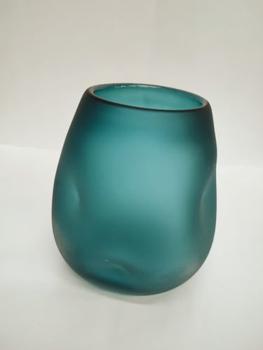 فازه مستطيله زجاج