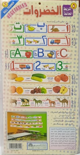 لوحة تعليمية عربي و انجليزي