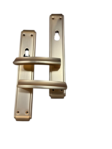 مقبض باب ذهبي مطفي مزدوج لوحة طويلة مودرن F878-178...