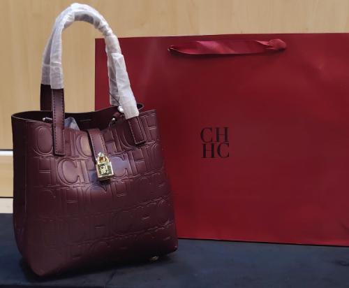 شنطة ch عنابي حجمين