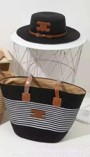 طقم شنطة وقبعة للبحر والشواطي