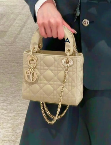 شنطة ديور هاي كوالتي لون بيج الحجم وسط