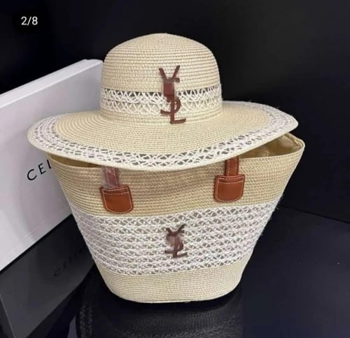 طقم شنطة وقبعة للبحر والشواطي