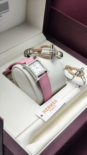 ساعات ايرمز طقم اسوارة وخاتم وساعة