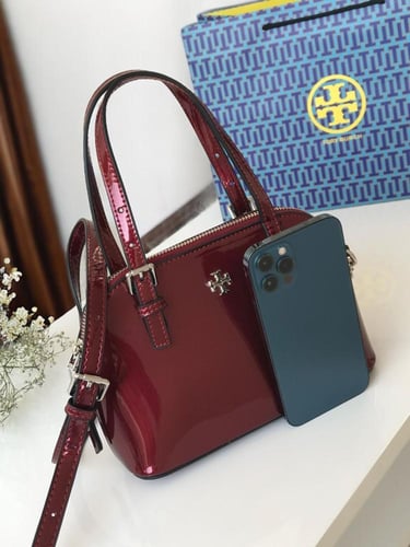 شنطة توري بورش هاي كوالتي لامع اكسسوار فضي