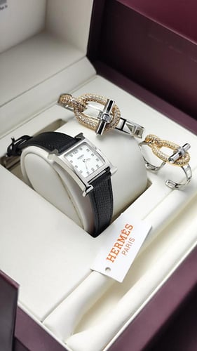 ساعات ايرمز طقم اسوارة وخاتم وساعة