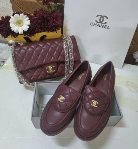 طقم شانيل شوز وشنطة درجة اولى