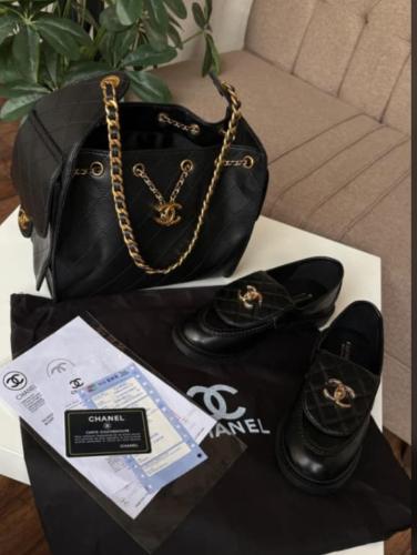 شنطة شانيل وشوز شانيل أسود