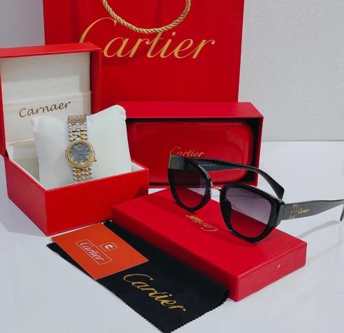 طقم هدايا نظارة كارتير كوالتي وساعه ضمان سنتين مع...
