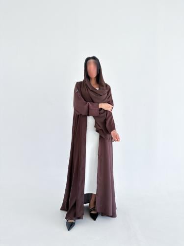 Ch109 brown abaya Blackberry flared