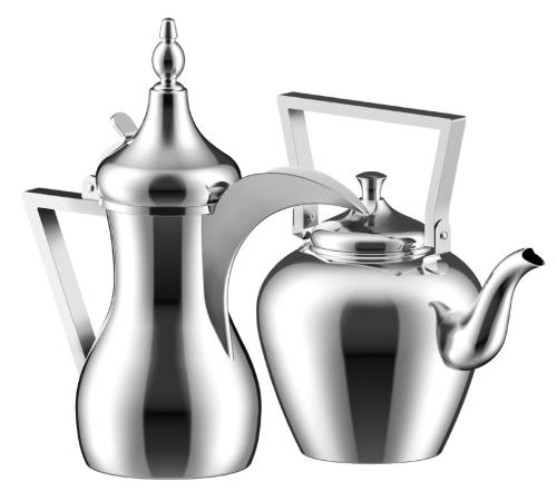 طقم مرحبا ابريق ودلة كروم