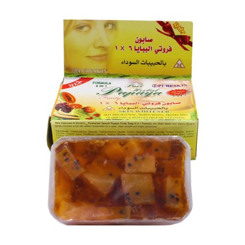 صابون الببايا 6*1بالحبيبات السوداء