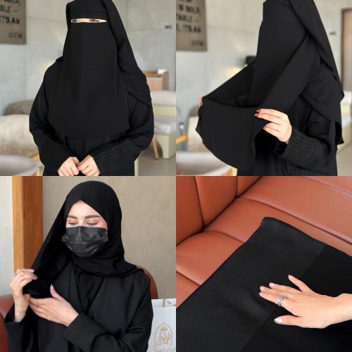 عدد 2 نقاب الرداء الملكي +عدد 2 طرحه قطن