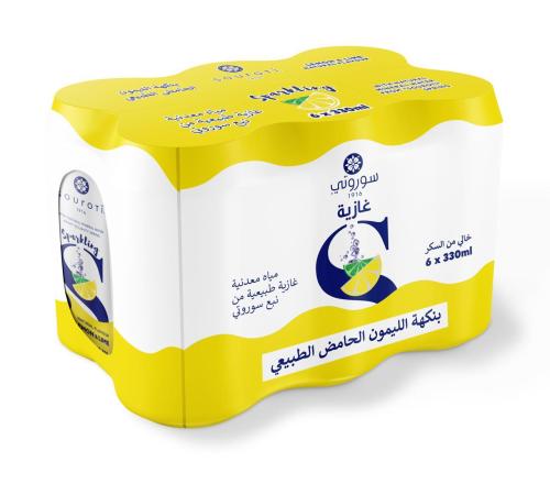 مياه معدنية غازية بالليمون الحامض 330 مل* 6