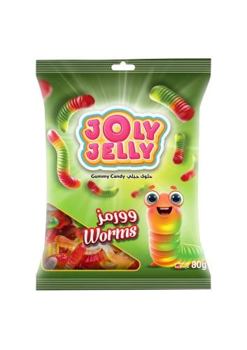 حلوى جيلي على شكل ديدان 80 جم‬