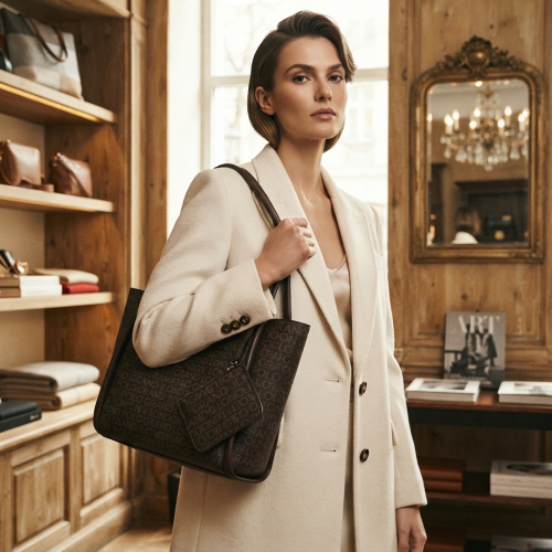 POLOGRAND London حقيبة كتف نسائية أصلية فاخرة من الجلد الناعم