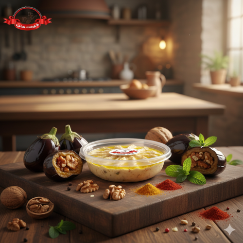 لبنة بالمكدوس - / 120/جم تقريبا