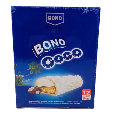 بونو بسكويت محشو بكريمة ومغطس بالشوكولا -12 قطعة