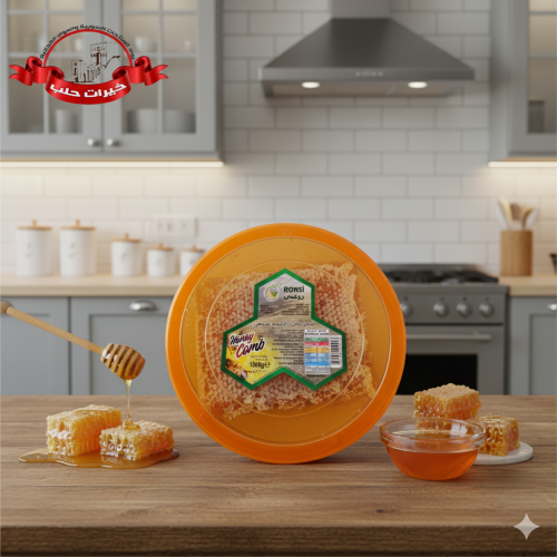 عسل نحل بالشمع طبيعي رونسي