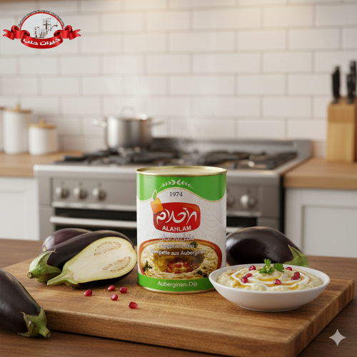 متبل باذنجان بالطحينة الأحلام