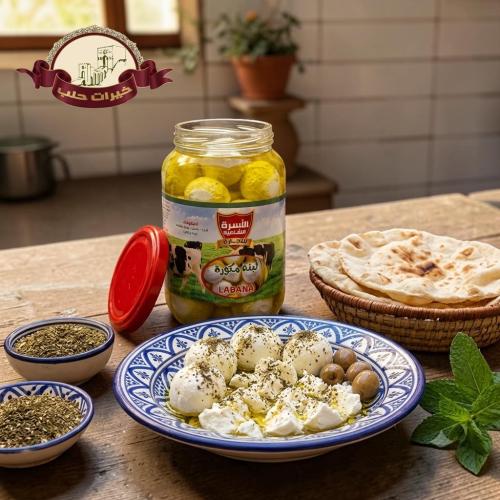 لبنة مكورة بالزيت الأسرة الشامية - 1كيلو
