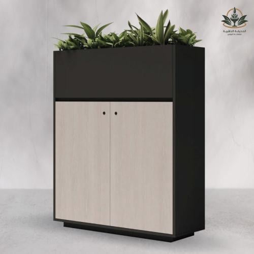 دولاب للمكاتب مع حوض زرع فايبر