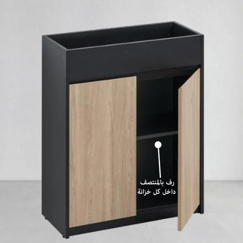 دولاب للمكاتب مع حوض زرع فايبر