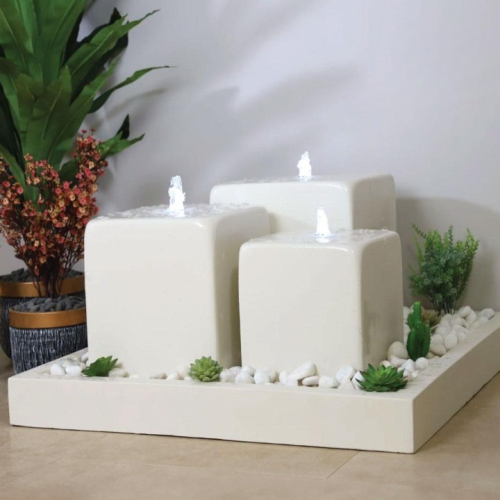 نافورة فايبر متدرجة مضيئة 1.2م