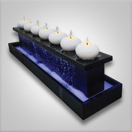 نافورة كبيرة فيبر 4م - تصميم مودرن 7مخارج مياه مضي...