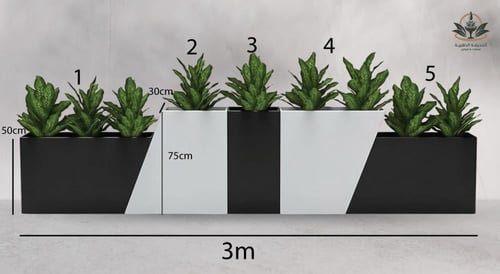 مجموعة احواض 5 قطع