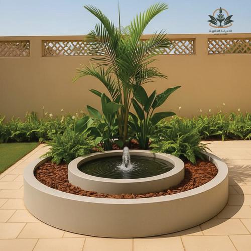 نافورة دائرية مع حوض 2م