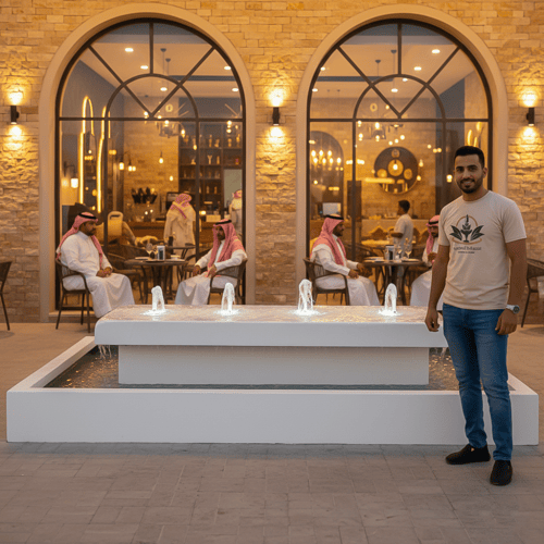 نافورة فايبر مضيئة كبيرة