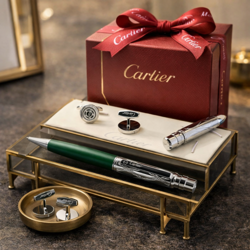 طقم قلم وكبك رجالي من كارتير