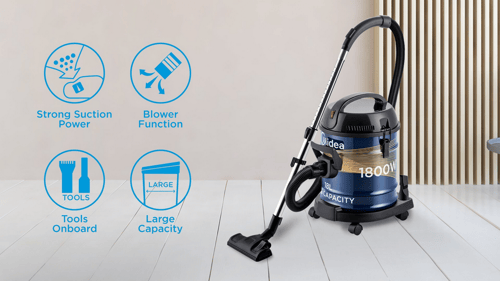 مكنسة برميل مايديا 18 لتر 1800 واط ازرق