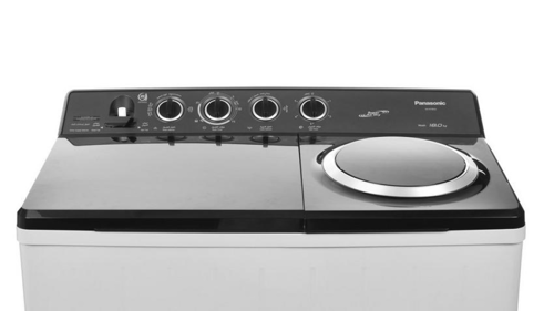 غسالة حوضين باناسونيك 18كيلو (رمادي غامق)