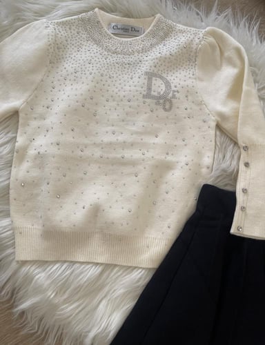 تيور ديور صوف بالكامل مزين بكرستال