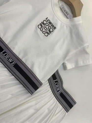 تيور لويفي ابيض قطن بارد مزين بكسر