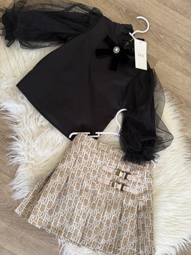 تيور ديور فخم قطعتين مزين بكسر وبروش مخمل