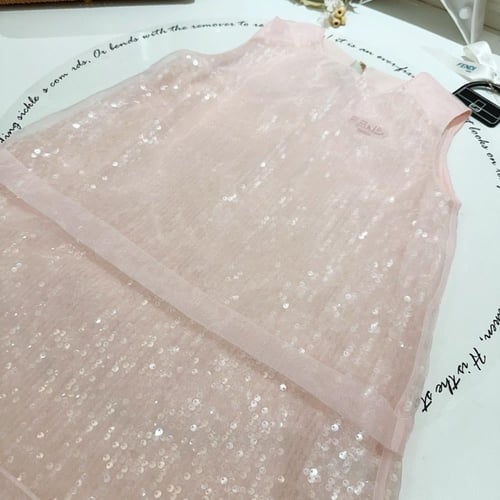 فستان فندي طبق الاصل اورقنزا مبطن بترتر