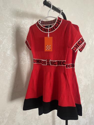 فستان ch انيق صوف ناعم خفيف