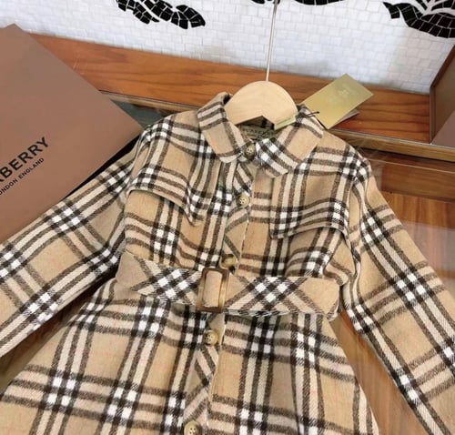 فستان بربري شتوي طبق الاصل مع الحزام