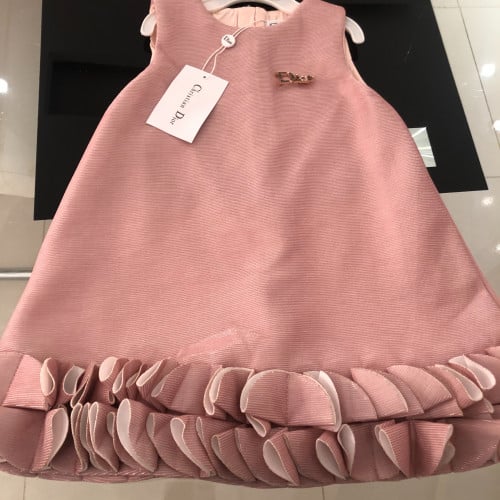 فستان ديور فخم مزين ببروش ديور فصوص