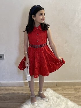 فستان ch دانتيل