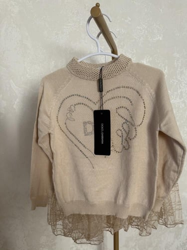 تيور D&Gقطعتين ذهبي مزين بكريستال فخم