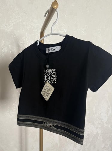 تيور لويفي اسود قطن بارد مزين بكسر